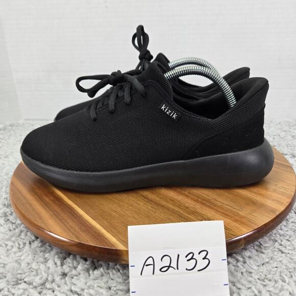 Kizik Madrid Eco Knit Triple Black Handsfree Casual Sneakers Womens 10 2E Wide - Picture 1 of 14